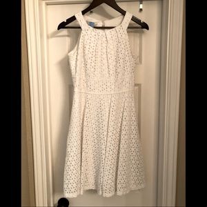 White eyelet lace dress